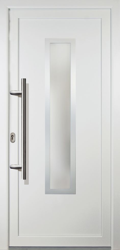 Meeth Haustür Signum Aluminium Modell 32 88 x 200 cm, DIN links, weiß