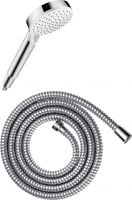 Hansgrohe Handbrause Crometta Vario weiß/Chrom, mit 175 cm Brauseschlauch