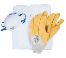 Arbeitsschutz-Set 3-teilig Overall Handschuh Maske