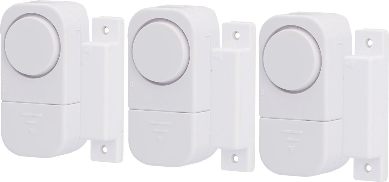 Fenster & Türalarm weiß 3er Pack weiß, ohne Bohren
