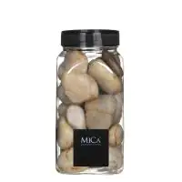 Mica Decorations Dekorative Steine beige groß 650 ml 1 kg