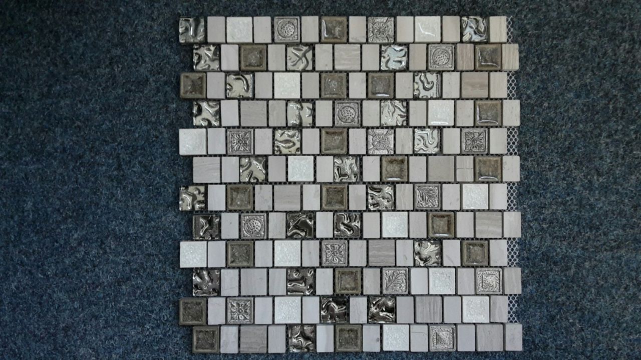 Mosaikfliese Vesta 30 x 30 cm weiß