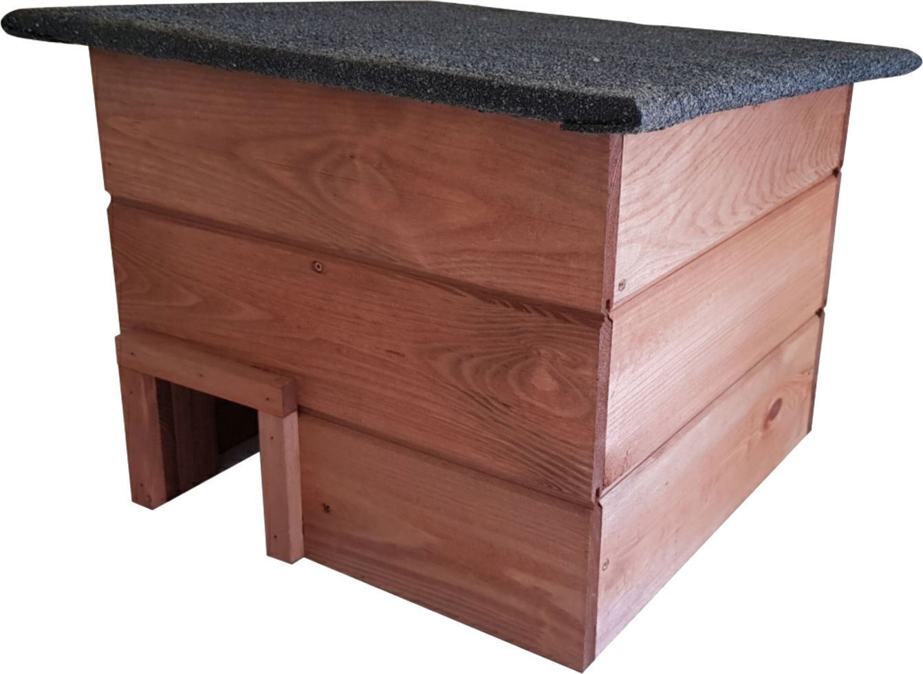 Igelhaus Kiefernholz 35 x 35 x 30,5/24,5 cm natur