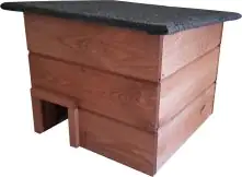 Igelhaus Kiefernholz 35 x 35 x 30,5/24,5 cm natur