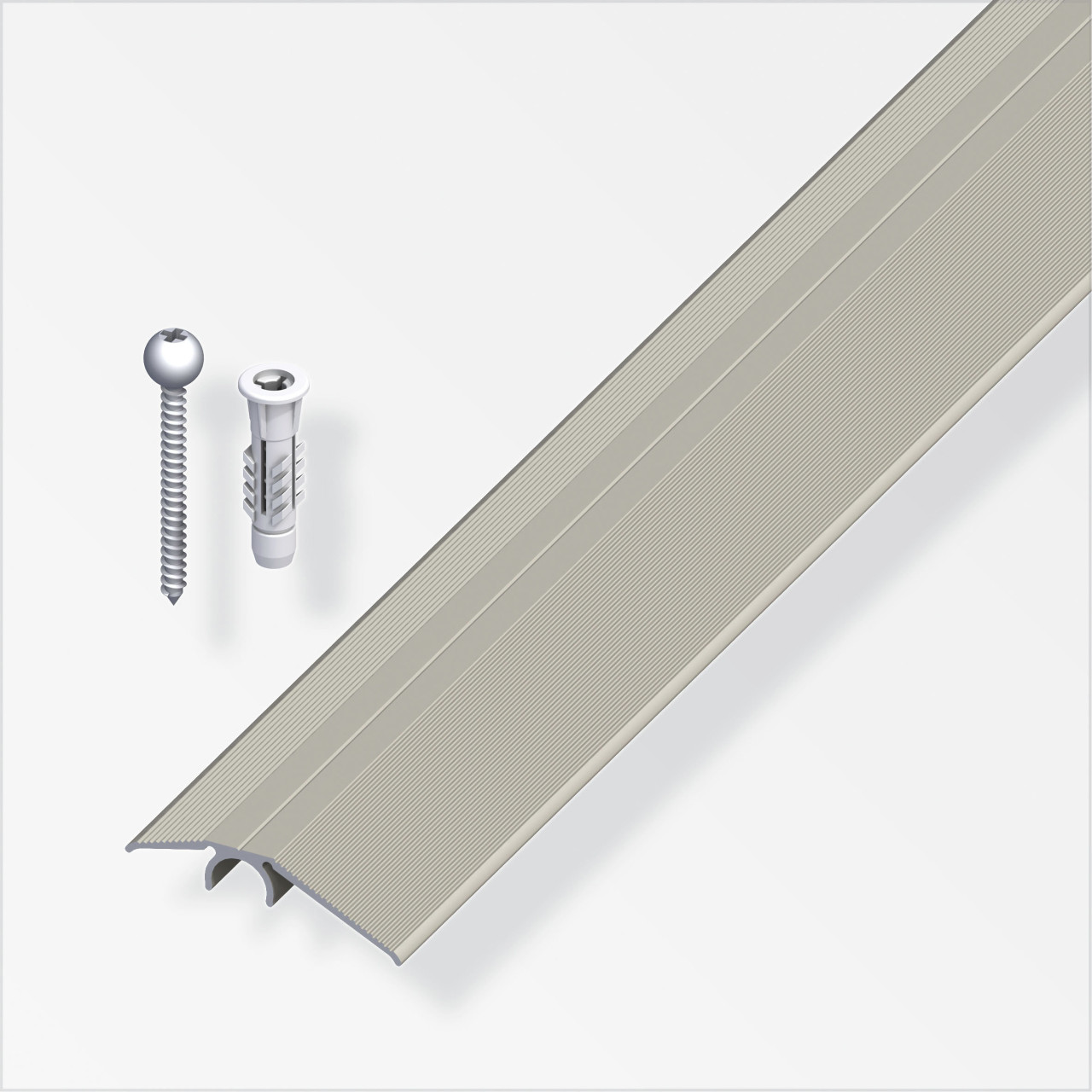 alfer Niveauausgleichs-Profil + Dübel-System 0.9 m, 40 mm, Alu, titan GLO763245006