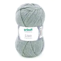 Gründl Wolle Lisa Premium uni 50 g kieselgrau