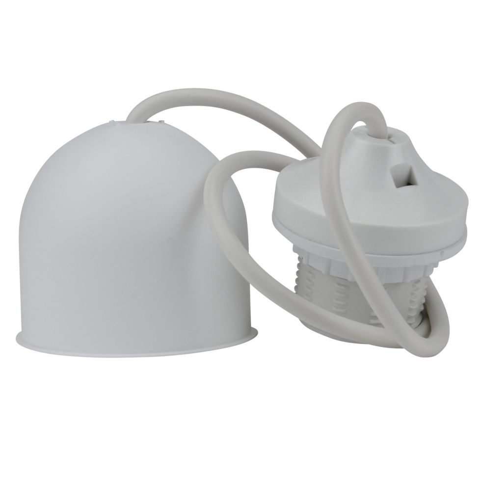 Lampen-Pendel mit Fassung E 27, weiß