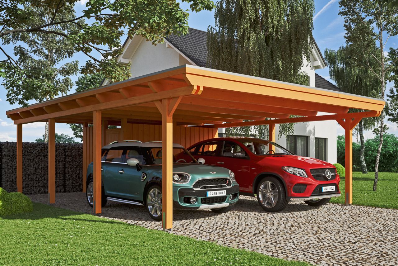 SkanHolz SKAN HOLZ Carport Emsland 613 x 846 cm mit Aluminiumdach GLO784204907
