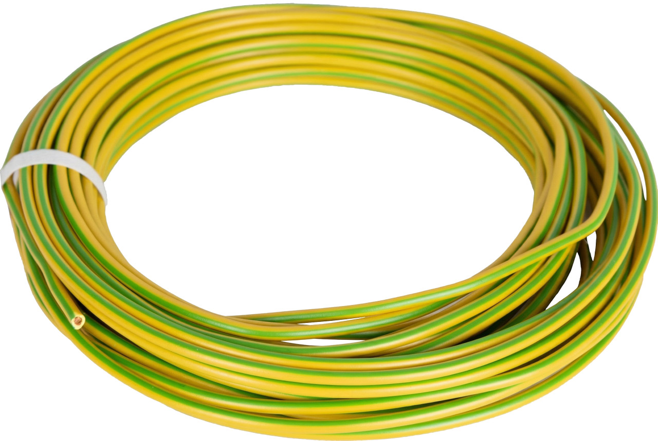 Weitere PVC-Aderleitung H07V-U 1,5 - 10 Meter, grün/gelb GLO775060085
