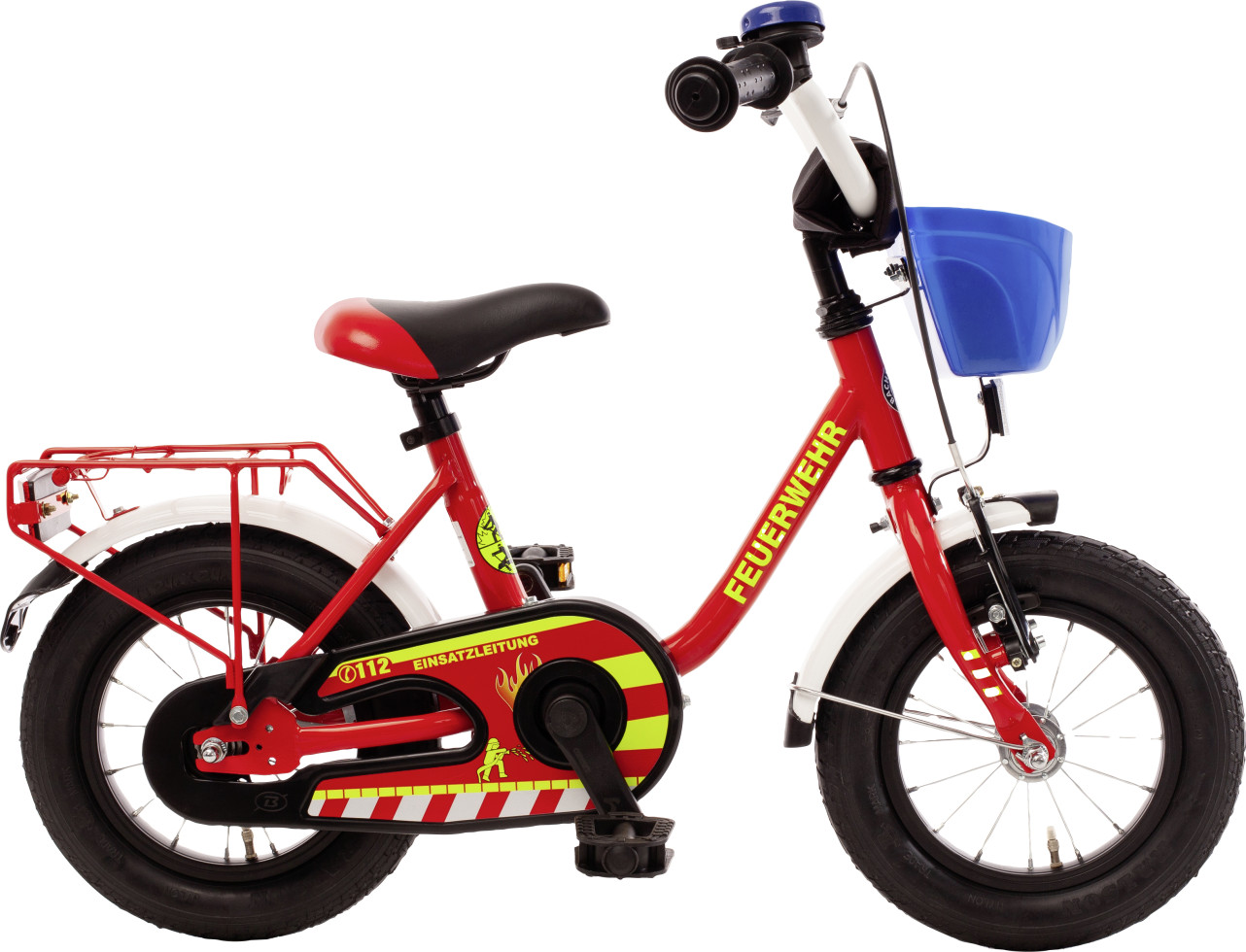 Bachtenkirch Kinderfahrrad Feuerwehr 12 Zoll feuerrot GLO664013584