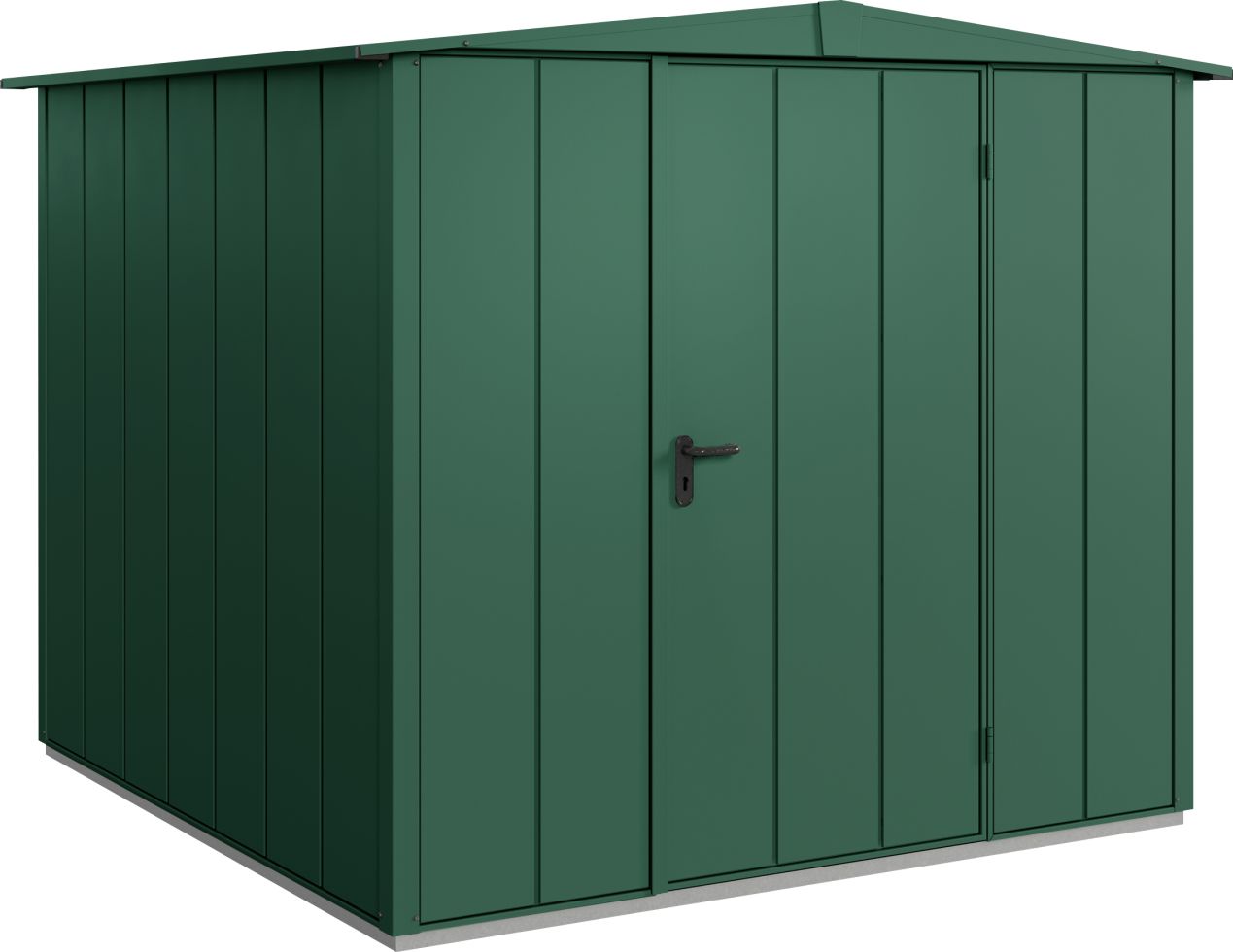 EcoStar Gerätehaus Elegant-S Typ 2 moosgrün 1 flg 258,8 x 247,7 x 216 cm