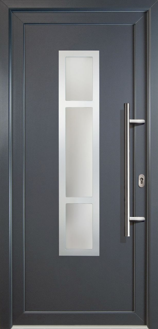 Meeth Haustür Signum PVC Exclusiv PVC Modell 87 108 x 200 cm, DIN rechts, Titan