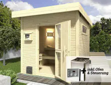 Weka Design-Saunahaus KUOPIO Sparset 9,0 kw BioS natur