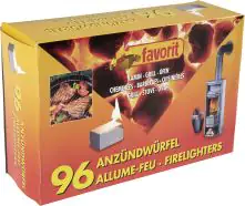 Favorit Anzündwürfel weiß, 96 Stück