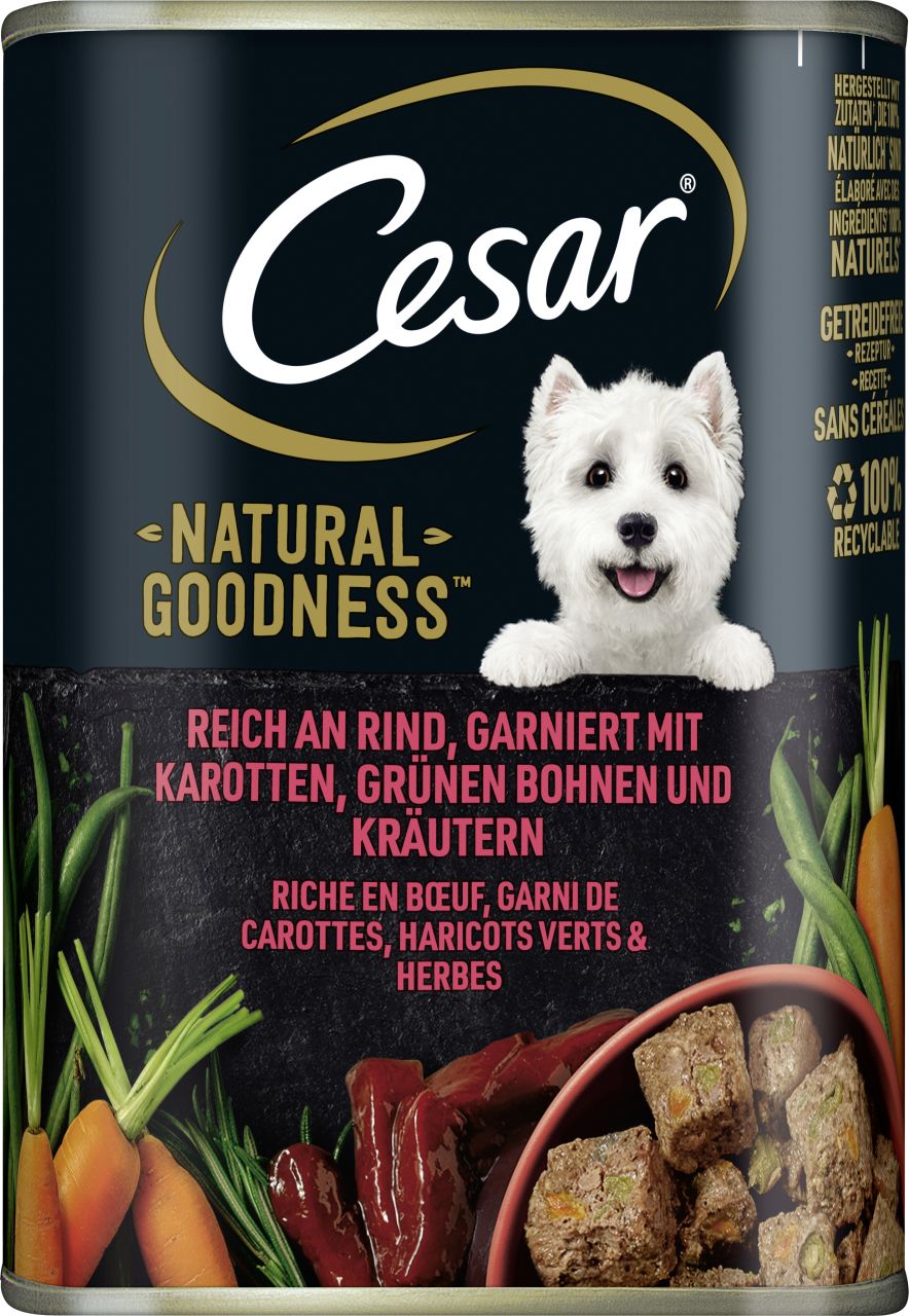 Cesar Natural Goodness Adult mit Rind Hundefutter 400 g GLO629307099