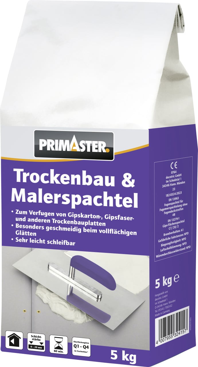 Primaster Trockenbau & Malerspachtel 5 kg GLO779101014