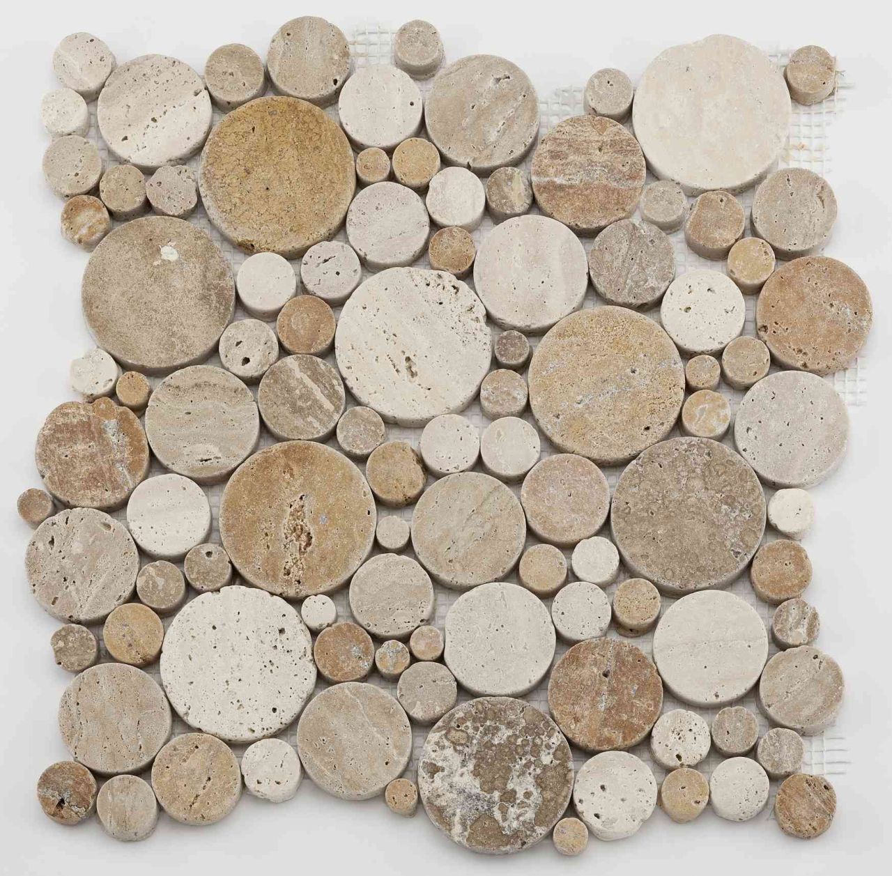 Mosaikfliese Marmor Slice 30 x 30 cm travertin