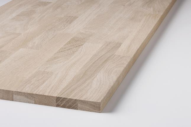 Leimholzplatte Eiche natur 80 x 60 cm 18 mm
