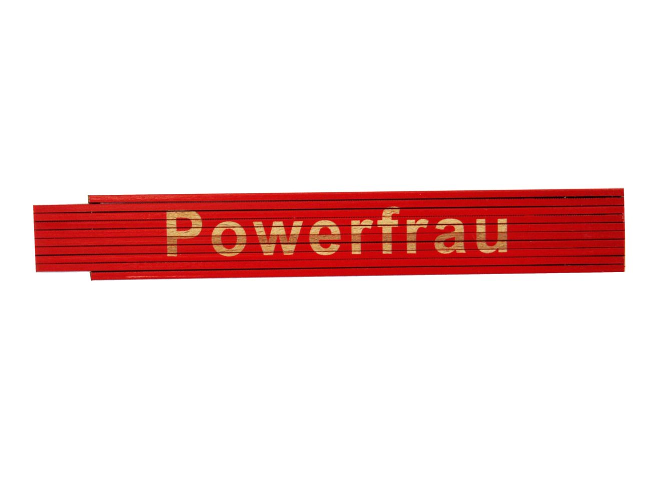 Zollstock Powerfrau 2 m rot