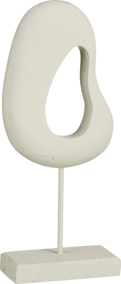 Mica Dekorationobjekt Pastina off white Mangoholz 13 x 33 cm