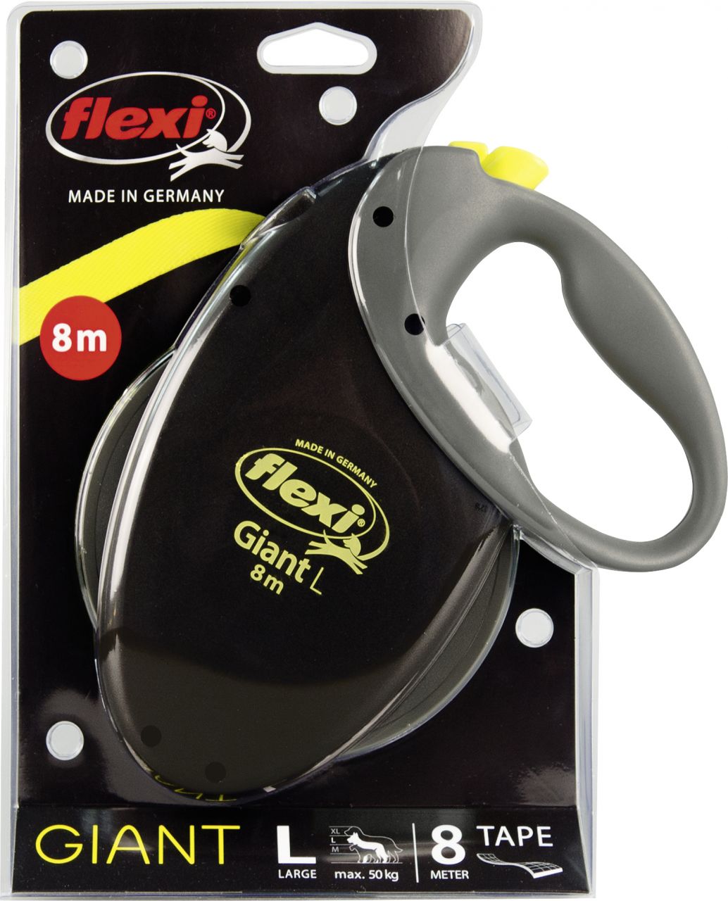 Flexi Hundeleine Hundeleine Giant L Länge: 8 m, neon GLO689300383