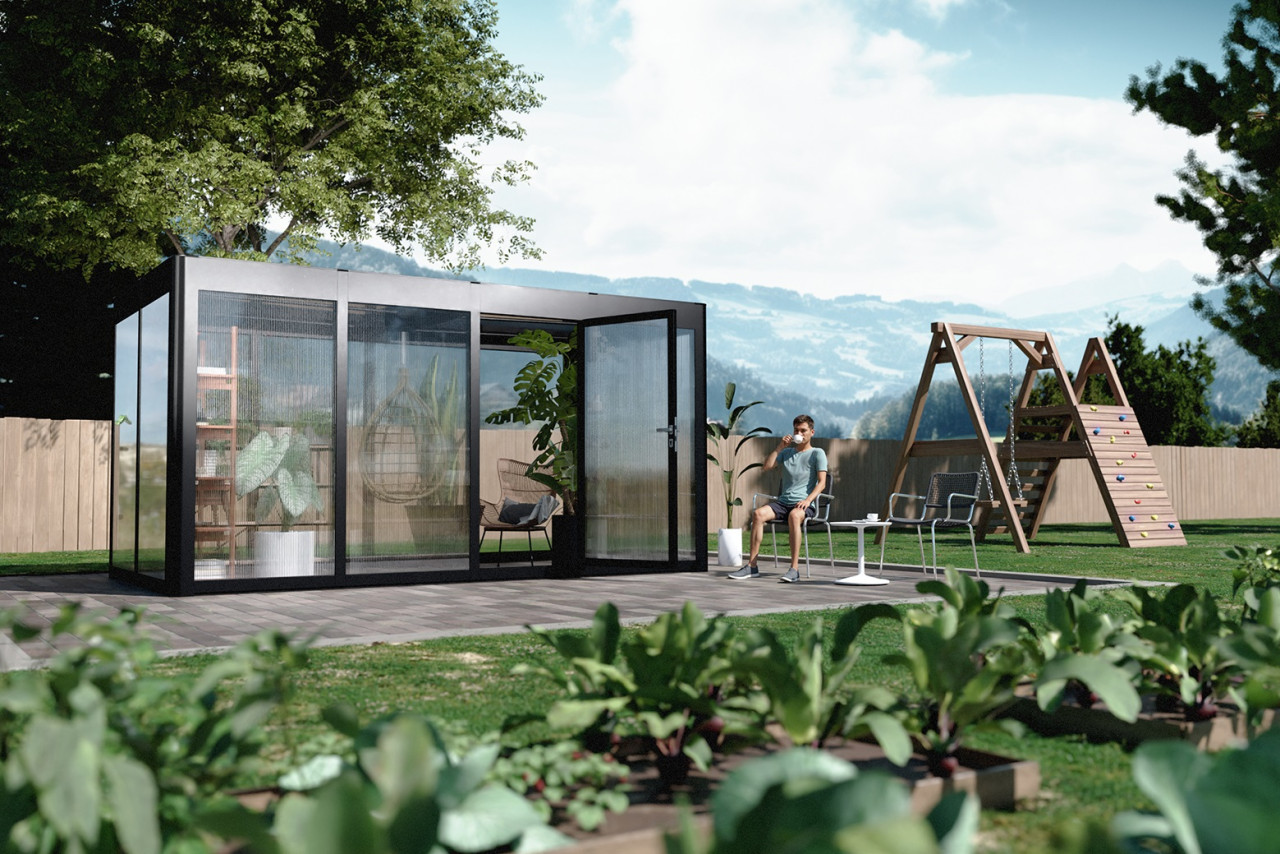 SunElements SunCasa Gartenhaus Select 4.2 443 x 233 cm anthrazit-metallic