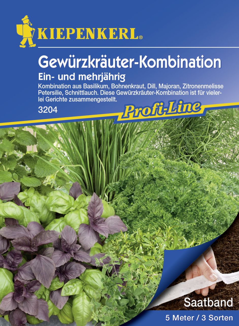 Kiepenkerl Gewürzkräuter-Kombination ein- & mehrjährig Saatband 5 lfd. Meter GLO693108980