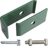 Alberts Befestigungsset Gittermatten an Mauern Pfosten grün 5 Stk