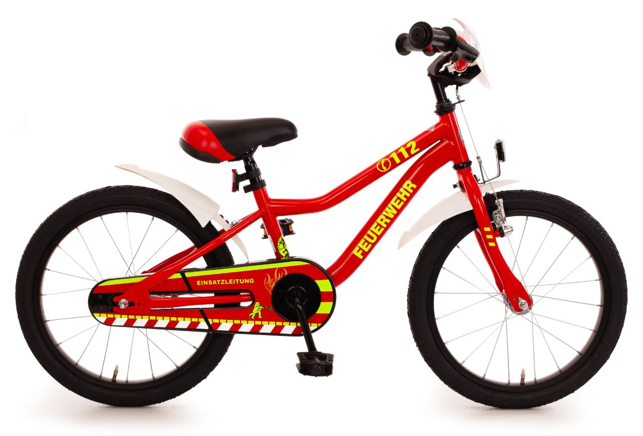 Bachtenkirch Kinderfahrrad Feuerwehr Kuma 18 Zoll rot weiß GLO664012576