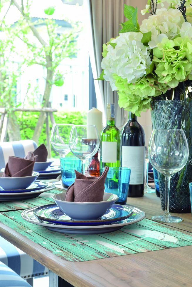 d-c-table Tischset Rio Carpe Diem 44 x 29 cm, blau