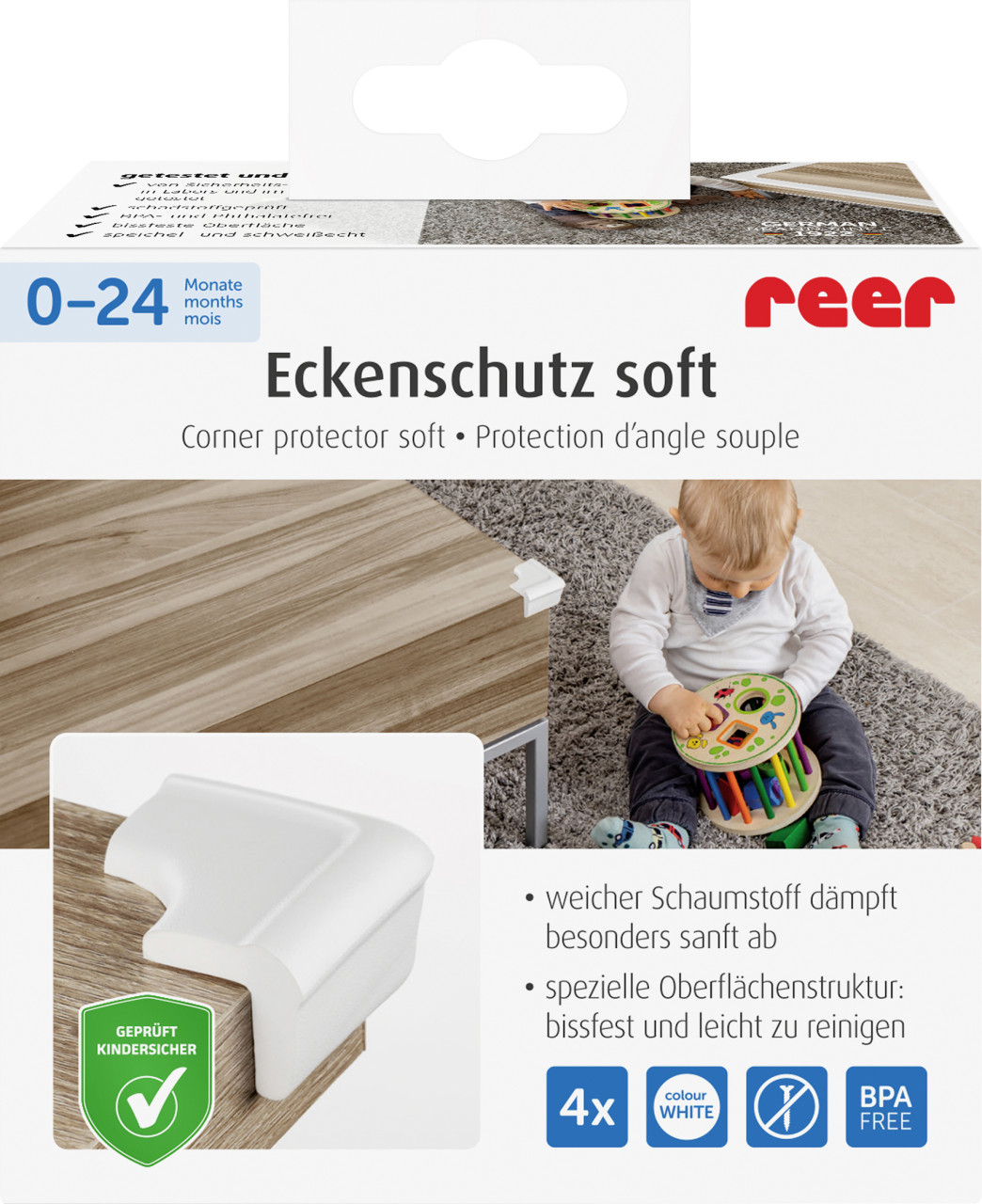 reer Eckenschutz soft weiß 4 Stück - Image 5