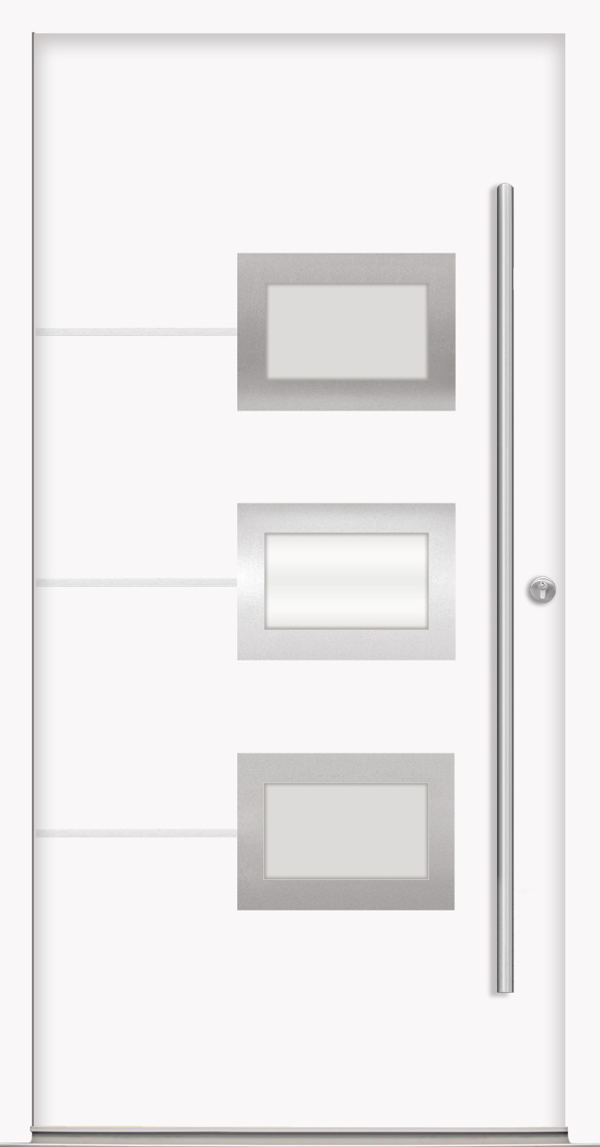 Splendoor Haustür Passivedoor Premium B03 Weiß DIN Rechts 100 x 210 cm