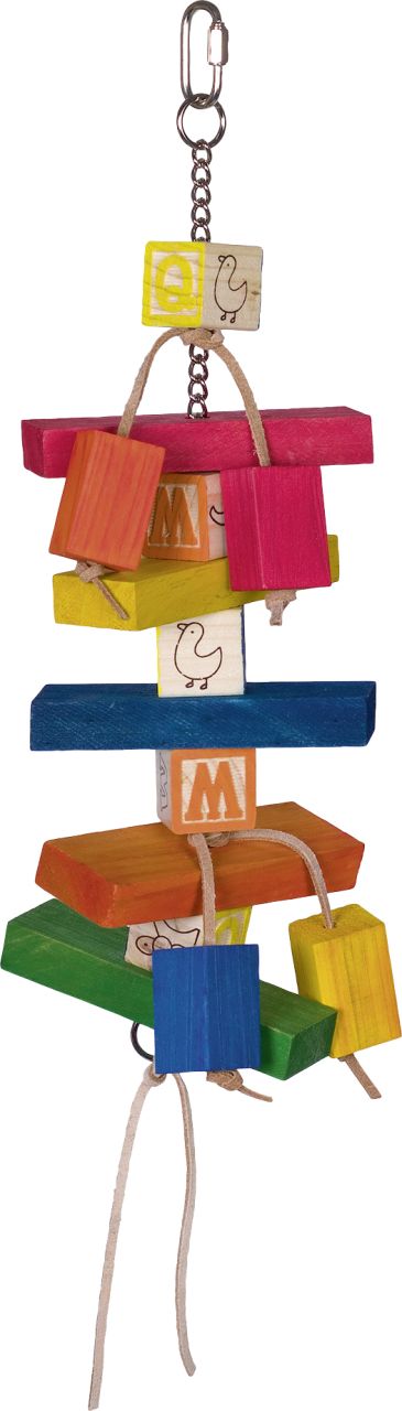 Nobby Cage Toy Holzblöcke mit Lederstreifen 37 x 12 cm GLO689101649