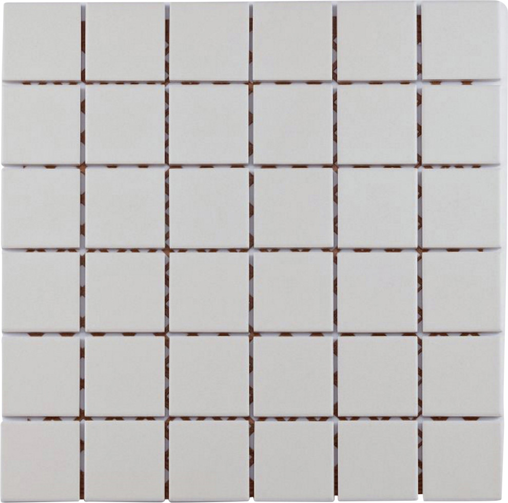 Mosaikfliese Maxi 30 x 30 cm reinweiß Steinmaß: ca. 4,7 x 4,7 cm