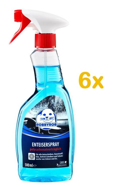 Robbyrob Scheibenenteiser-Spray 500ml, 6 Stück