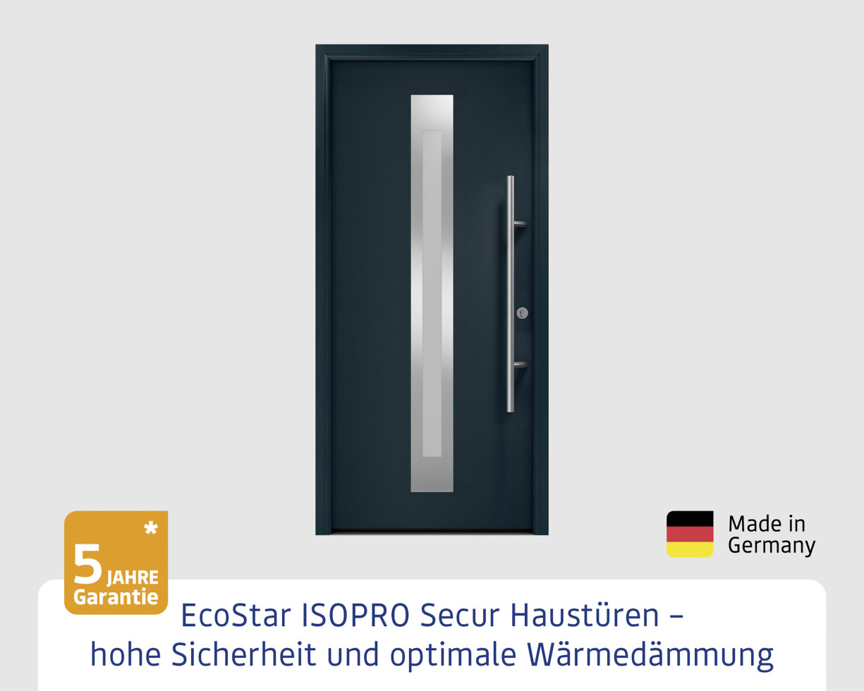 EcoStar Haustür ISOPRO Secur IPS 770S RC2 anthrazitgrau DIN rechts 110 ...
