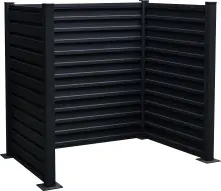 Floraworld Mülltonnenverkleidung Stahl mit Alupfosten 122 x 150 cm anthrazit