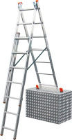Krause Aluminium-Vielzweckleiter CORDA Globus mit Treppenfunktion 5,10 m