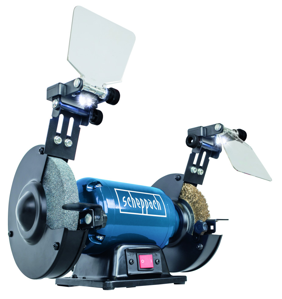 Scheppach Doppelschleifer SM150LB 400 W 2850 U/min K36 LED und Funkenschutz