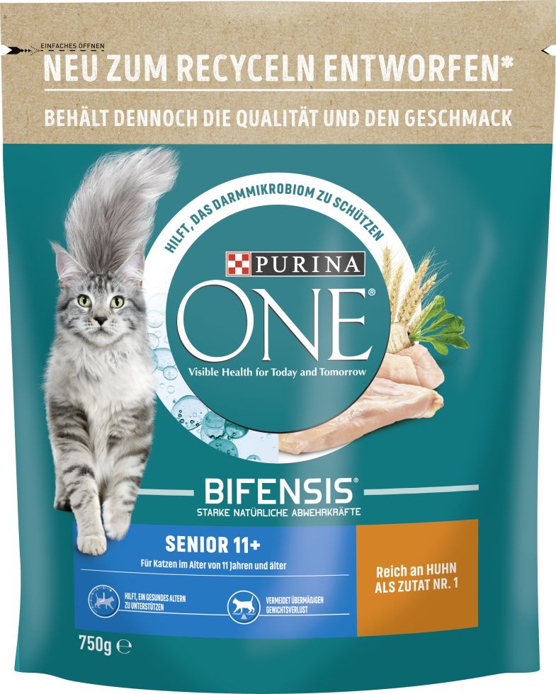 Purina ONE Senior 11+ reich an Huhn und Vollkorn-Getreide 750 g