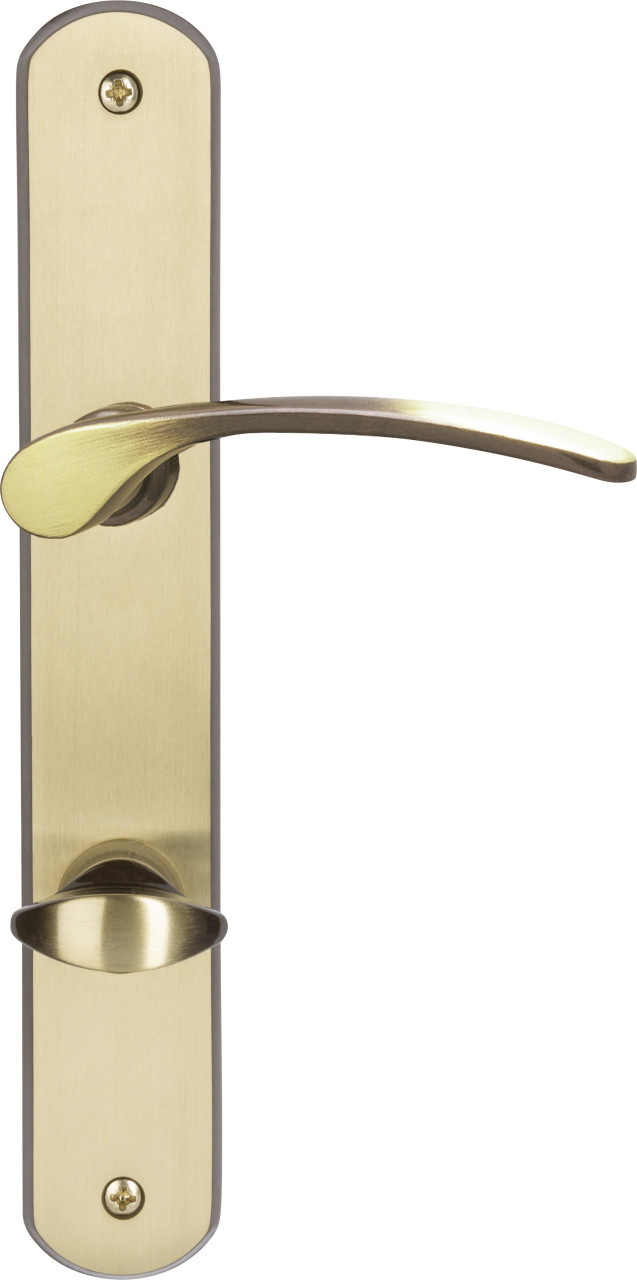 Südmetall WC-Türgriff-Garnitur Langschild Amos Messing brüniert bronze 225 x 37 mm