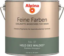 Alpina Feine Farben Wandfarbe No. 37 Held des Waldes - dunkles moosgrün 2,5 L