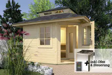 weka Saunahaus KURIKKA Sparset 7,5 kW BioS natur