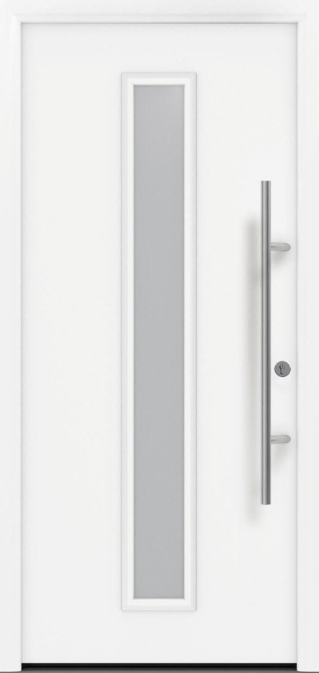 EcoStar Haustür ISOPRO Secur IPS 020 RC2 verkehrsweiß 110 x 210 cm