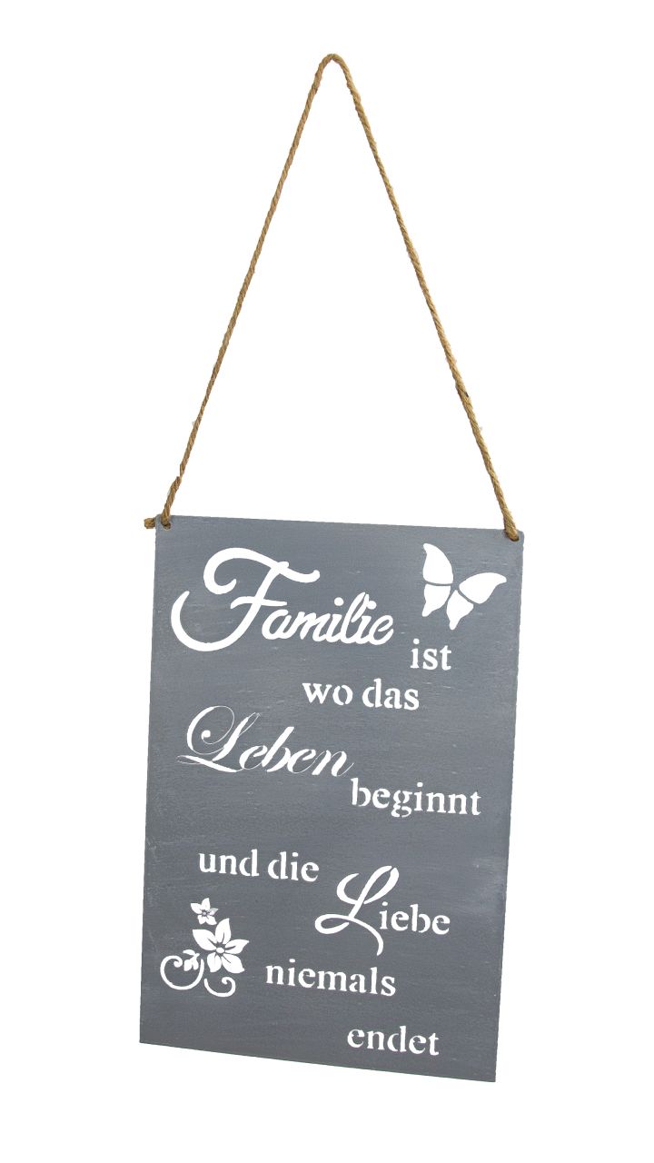 Riffelmacher Dekoschild zum Hängen Familie 20 x 30 cm GLO660103667