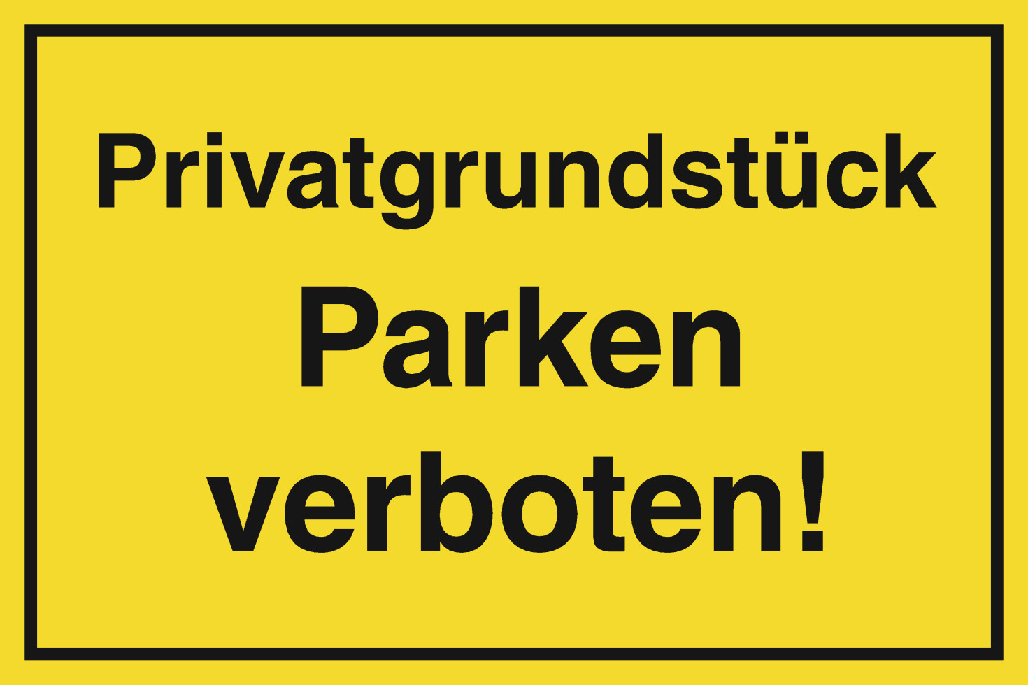 Conmetall Hinweisschild Privatgrundstück Parken verboten! 30 x 20 cm GFM259a728fd