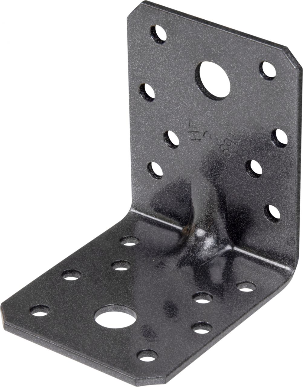 Alberts Duravis Schwerlast-Winkelverbinder mit Sicke schwarz 70 x 55 mm