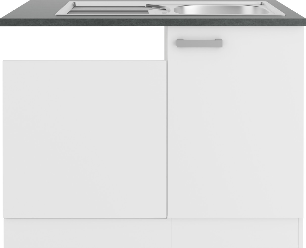 Optifit Spüle mit Unterschrank-Set Oslo 214 weiß 110 cm GFM1e3cac2eb