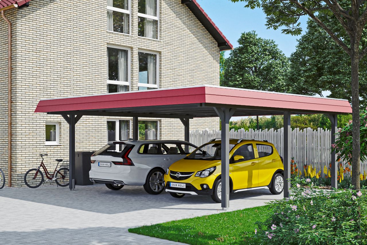 SkanHolz SKAN HOLZ Carport Wendland 630 x 637 cm mit Aluminiumdach GLO784205434