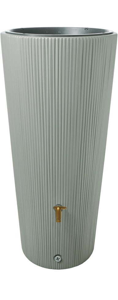 4rain Regenspeicher Vaso 2 in 1 Decor 220 L agave mit Pflanzschale